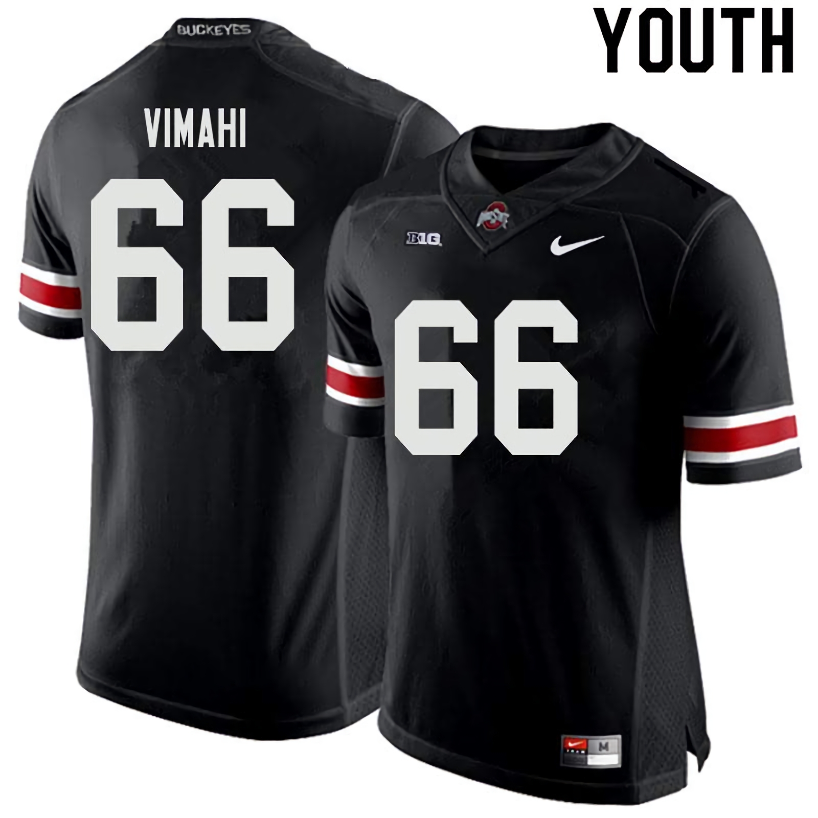 Enokk Vimahi Ohio State Buckeyes Youth NCAA #66 Nike Black College Stitched Football Jersey JZF2556BP